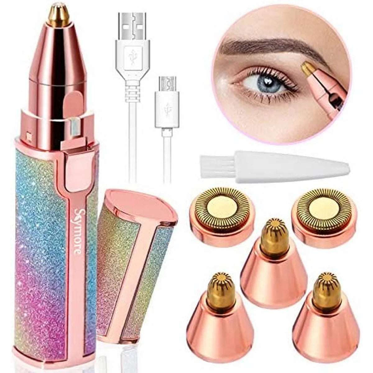 Flawless 2 in 1 Facial Hair Remover and Eyebrow Trimmer Machine ( Original )
