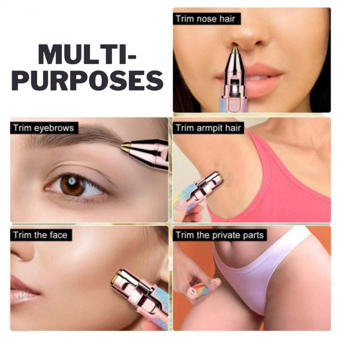 Flawless 2 in 1 Facial Hair Remover and Eyebrow Trimmer Machine ( Original )