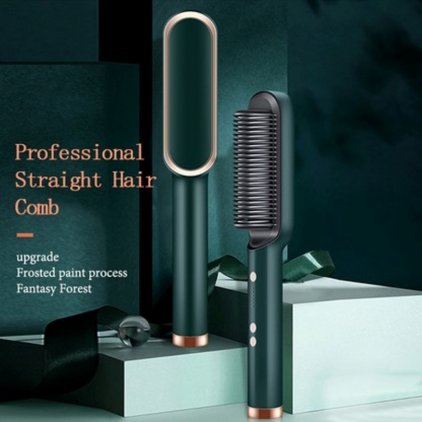 Hair Straightening Comb & Curler Dual Purpose Machine