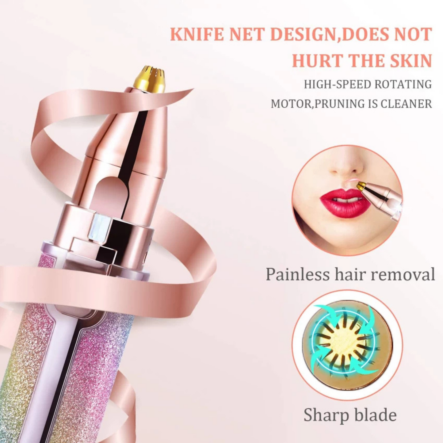 Flawless 2 in 1 Facial Hair Remover and Eyebrow Trimmer Machine ( Original )