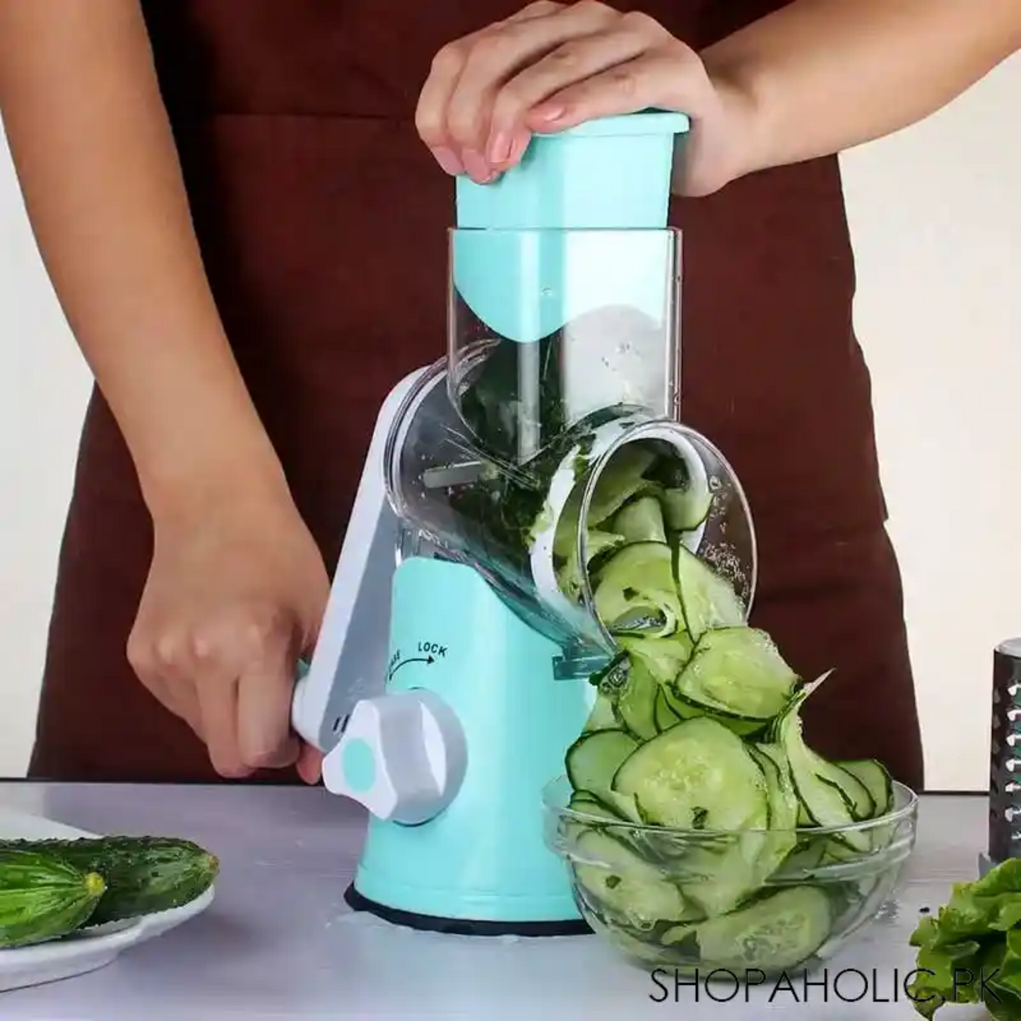 Drum Cutter Manual Vegetable Cutter Slicer & Grater | Multi-functional Kitchen Gadget