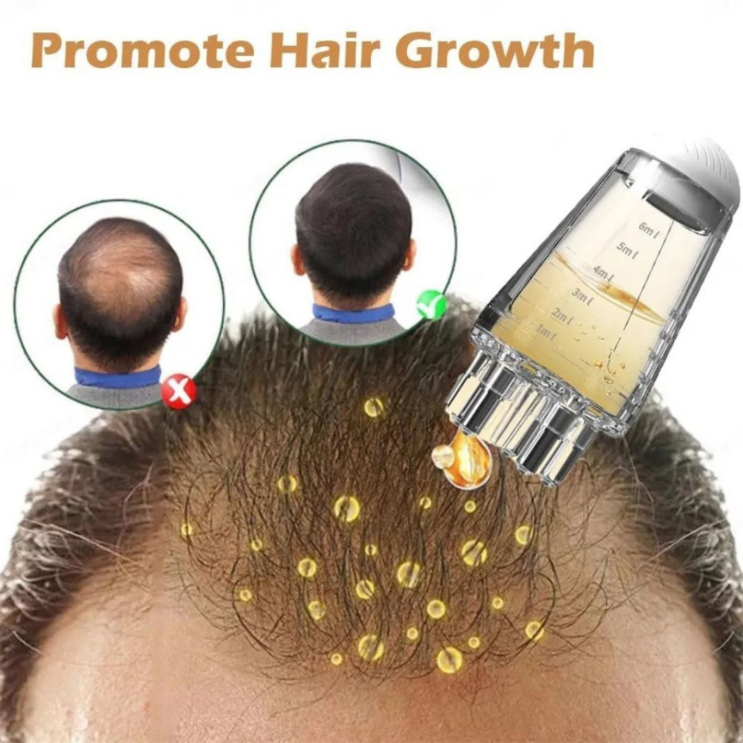 Hair Oil Applicator & Scalp Massager