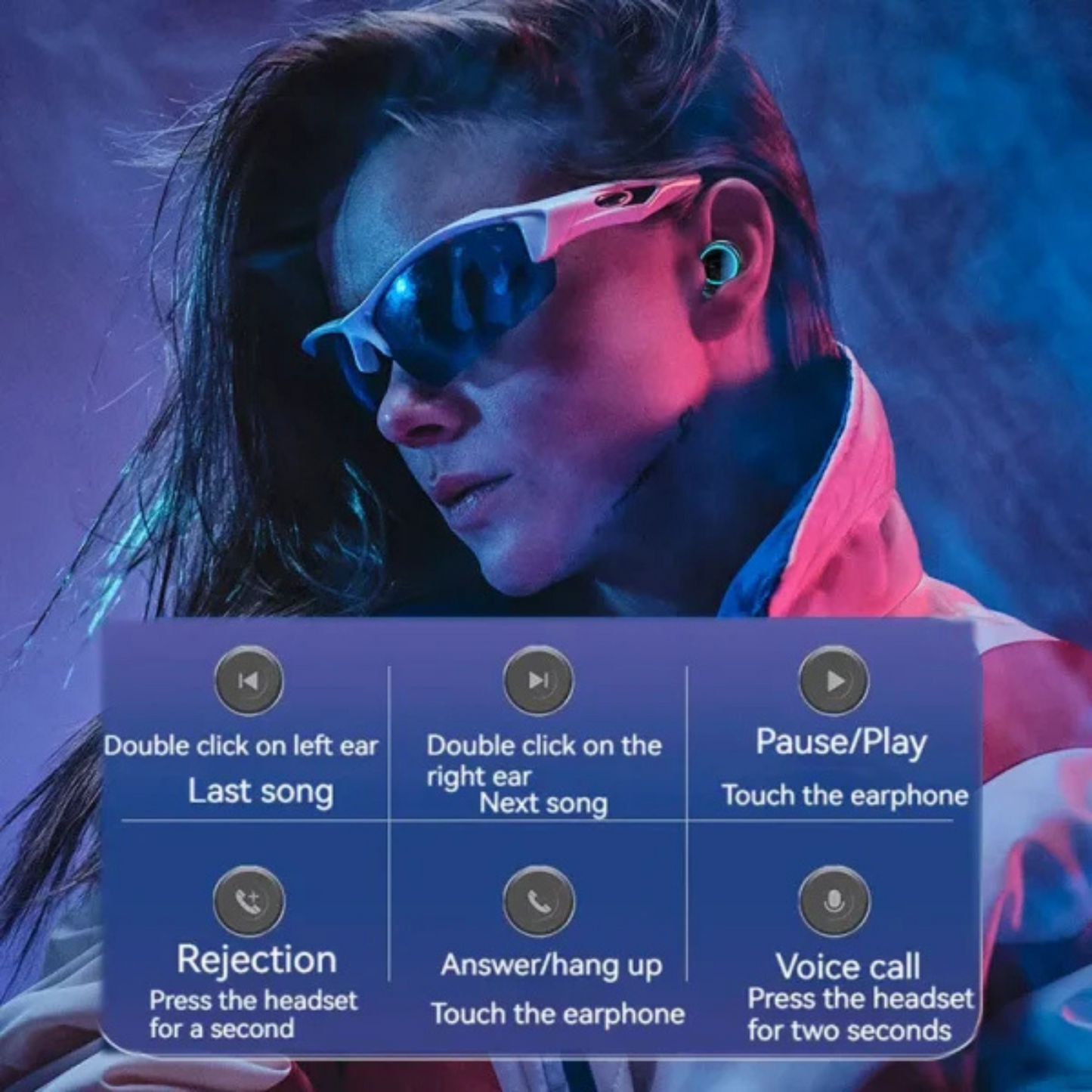 M25 Wireless Earphones Bluetooth Touch Control Noise Reduction Waterproof Earbuds