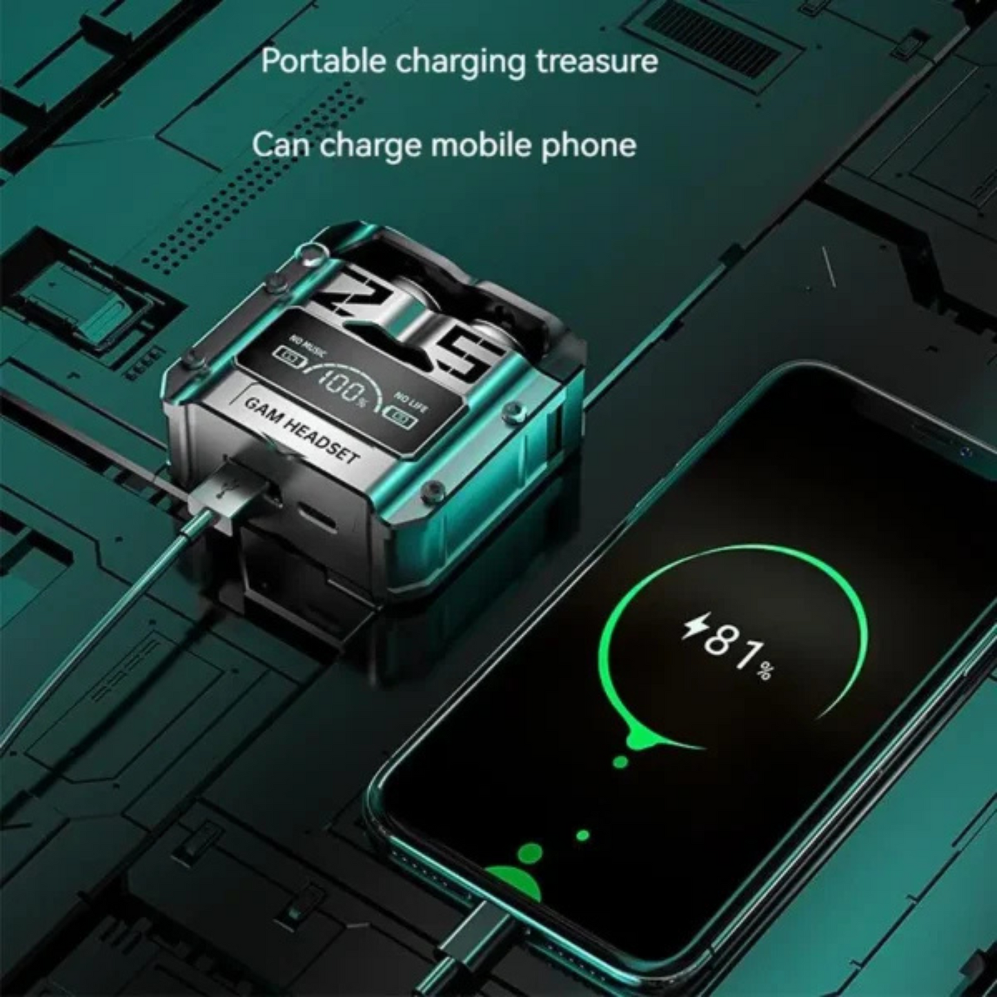 M25 Wireless Earphones Bluetooth Touch Control Noise Reduction Waterproof Earbuds